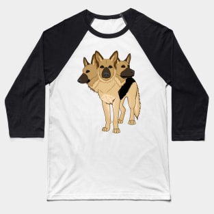 German Shepherd Cerberus Baseball T-Shirt